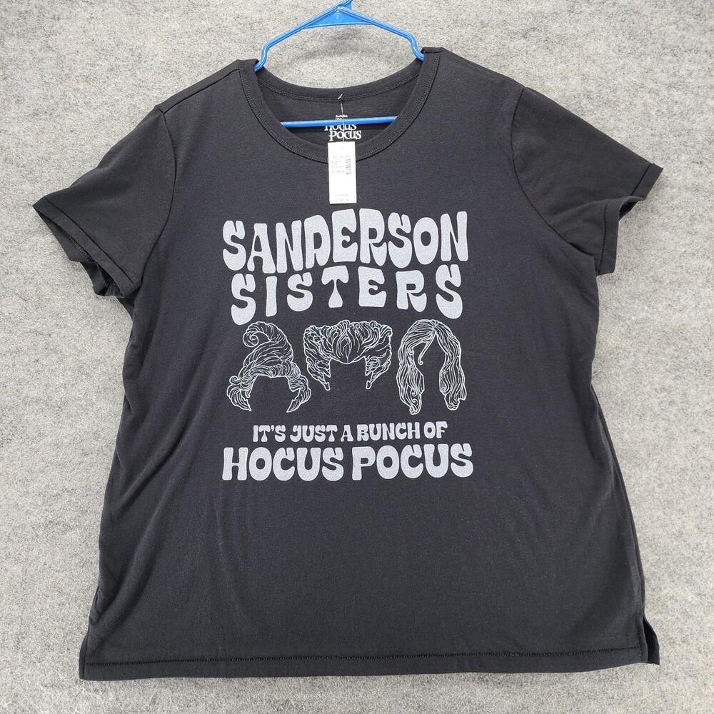 Hocus Pocus Shirt Womens XL Maurices Short Sleeve Black